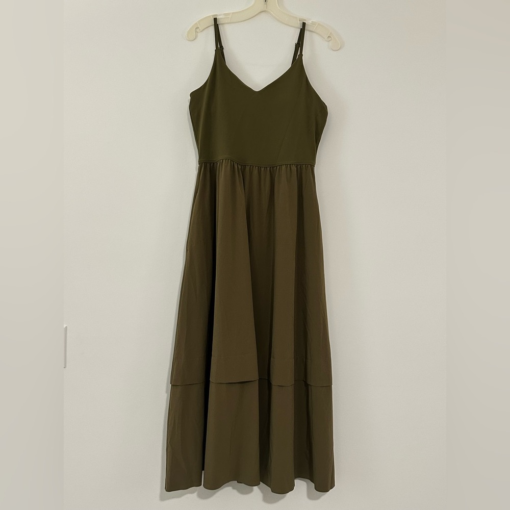 Elegant Olive Green Women's Dress